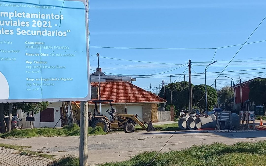 Comenzaron intervenciones para potenciar el  sistema pluvial en cuatro barrios